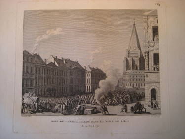 Berthault, (Jean-Gabriel) (?)  Mort du General Dillon Dans la Ville de Lille le 29 Avril 1792 (Gravure) 