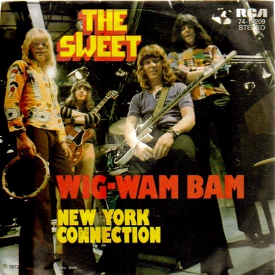 THE SWEET  3 Single-Platten / 1. Poppa Joe + Jeanie (RCA 74-16136 v. 1972) // 2. Wig-Wam Bam + New York Connection (RCA 74-16209 v. 1972) // 3. Blockbuster + Need a lot of Lovin (RCA 74-16235 v. 1972) (Single-Platten 45UpM) 
