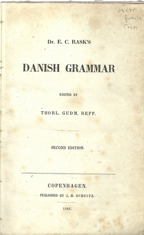 Repp, Thorl. (Thorleif) Gudm. (Gudmundson) (Hg  Dr. E.C. Rask's Danish grammar 