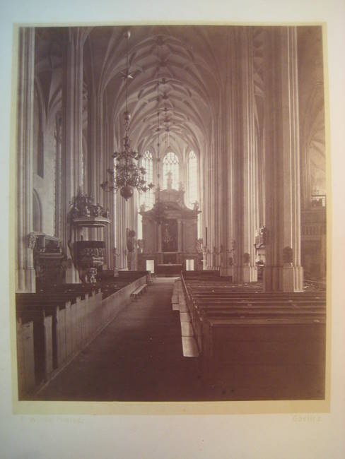 Wilde, F. (Friedrich) photogr.  Görlitz Innenansicht einer Kirche 
