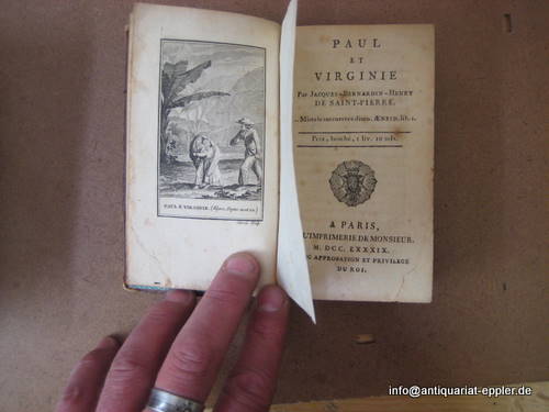 Bernardin de Saint-Pierre, Jacques Henri  Paul et Virginie Erste separate Buchausgabe 