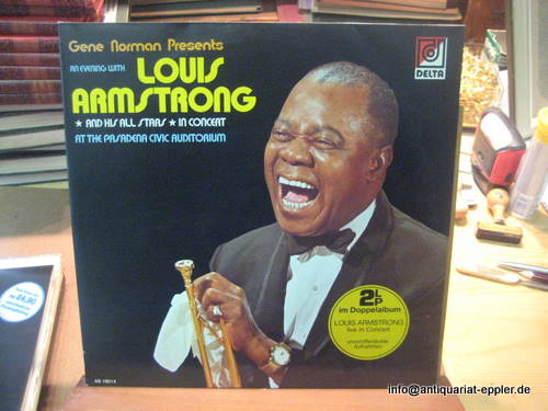 Armstrong, Louis  Gene Norman Presents an evening with Louis Armstrong and his Allstars in Concert at the Pasadena Civic Auditorium (2LP) 