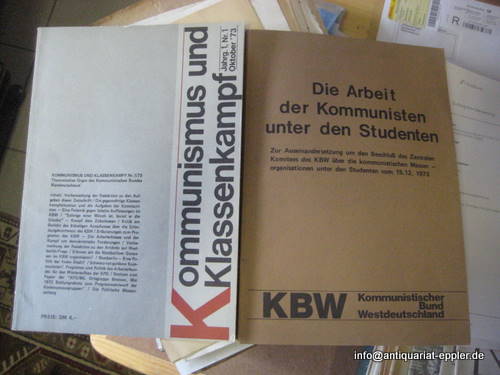 KB Westdeutschland  2 Titel / 1. Kommunismus und Klassenkampf Jahrgang 1 Heft 1 (Oktober 1973) (Theoretisches Organ des Kommunistischen Bundes Westdeutschland) 
