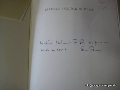 Jaeckle, Erwin  Glück in Glas (Neue Gedichte mit einem Nachwort über die Zeit) 