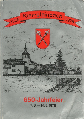 ohne Autor  Festschrift zur 650-Jahrfeier der Gemeinde Kleinsteinbach 1328-1978 