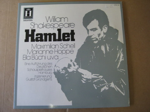 Schell, Maximilian; Marianne Hoppe und Ella u.a. Büchi  William Shakespeare. Hamlet 3LP 33 1/3 UMin. 