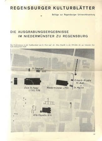 ohne Autor  Die Ausgrabungsergebnisse in Niedermünster zu Regensburg 