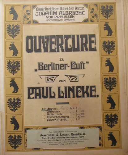Lincke, Paul  Ouverture zu "Berliner Luft" (für Klavier) 