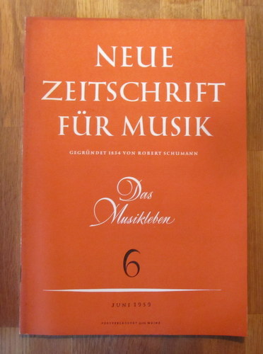 Hartmann, Karl Amadeus und Ernst Thomas  NZ / Neue Zeitschrift für Musik Nr. 6/1959 