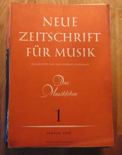 Hartmann, Karl Amadeus und Ernst Thomas  NZ / Neue Zeitschrift für Musik Nr. 1/1959 