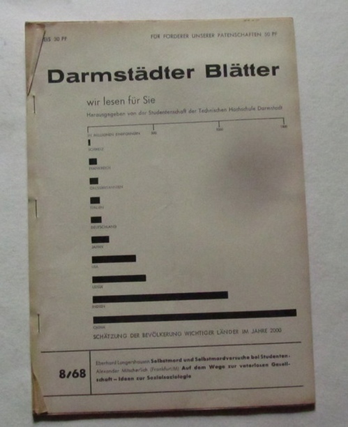 Studentenschaft der Technischen Hochschu  Darmstädter Blätter - wir lesen für Sie .... Heft 8 / 1968 