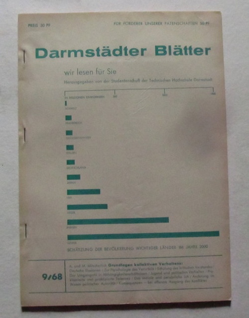 Studentenschaft der Technischen Hochschu  Darmstädter Blätter - wir lesen für Sie .... Heft 9 / 1968 