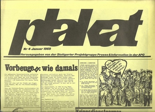 Stuttgarter Projektgruppe  Plakat Nr. 4 Januar 1969 