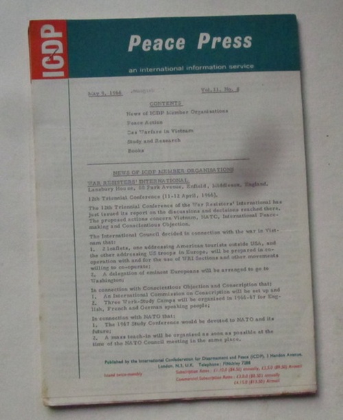 ICDP  Peace Press Vol. II, No. 8 (An international information service) 