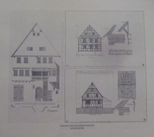 ohne Angaben  Architekturzeichnung "Fachwerkhaus in Ottersweier bei Bühl und Achern" 