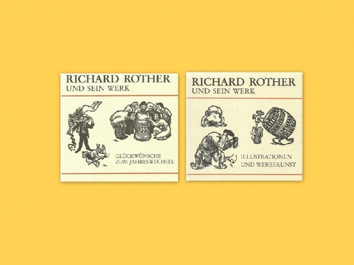 Otremba, Heinz  2 Bände / 1. Richard Rother und sein Werk (Glückwünsche zum Jahreswechsel + Illustrationen und Werbekunst 