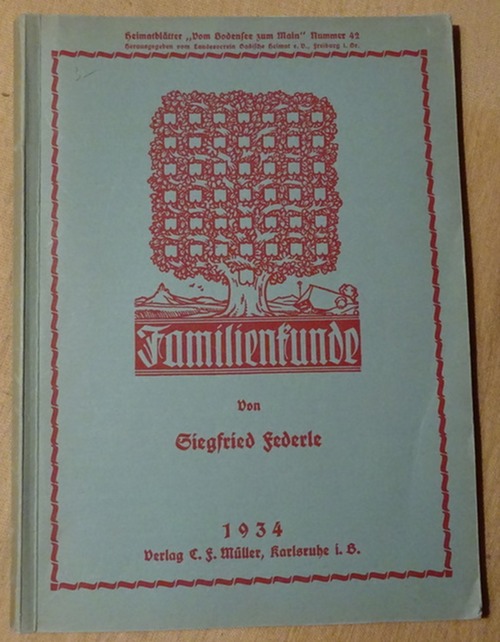 Federle, Siegfried  Familienkunde (Geleitw. von Hermann Eris Busse) 