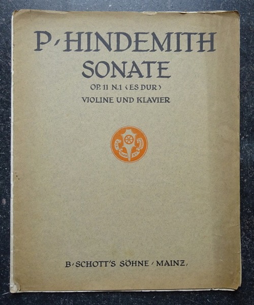 Hindemith, Paul  Sonate Violine und Klavier. Opus 11 No. 1 (Es Dur) 