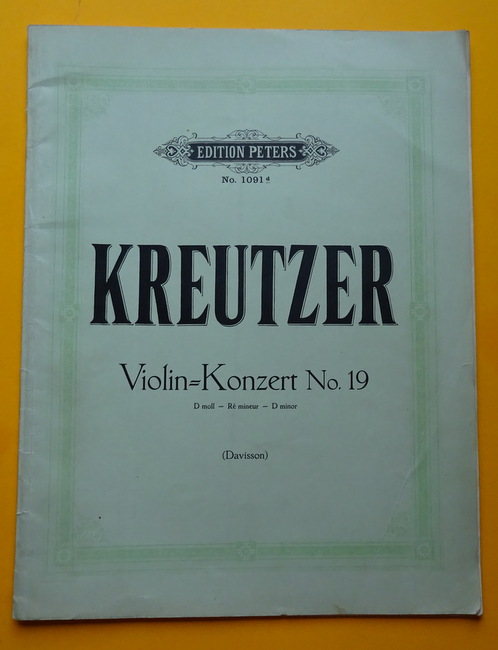 Kreutzer, Rodolphe  Violin-Konzert No. 19 (D Moll) (mit Klavierbegleitung bearb. v. Walther Davisson) 