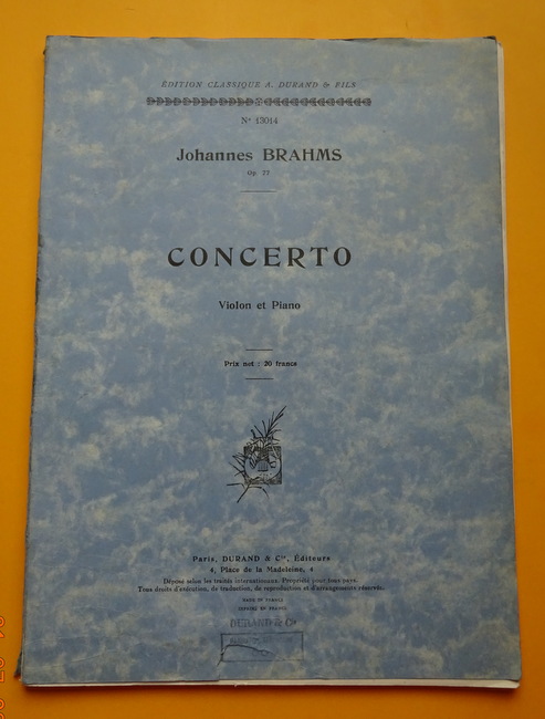Brahms, Johannes  Concerto (Violon et Piano) 