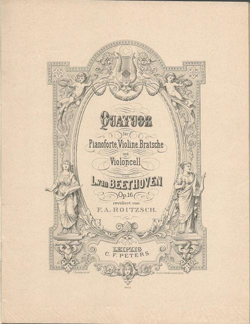 Beethoven, Ludwig van  Quatuor für Pianoforte, Violine, Bratsche und Violoncell Op. 16 (Hg. F.A. Roitzsch) 