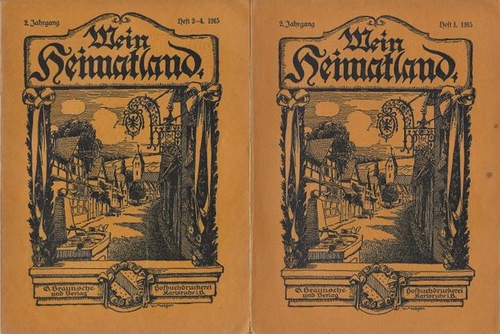 Busse (Hg.), H.E.  Mein Heimatland, Heft 1 + 2-4 / 1915 (Badische Blätter für Volkskunde, ländliche Wohlfahrtspflege, Heimatschutz und Denkmalschutz) 