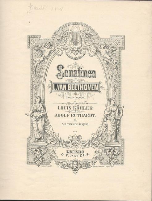 Beethoven, Ludwig van  Sonatinen (Hg. v. Louis Köhler und Adolf Ruthardt) 