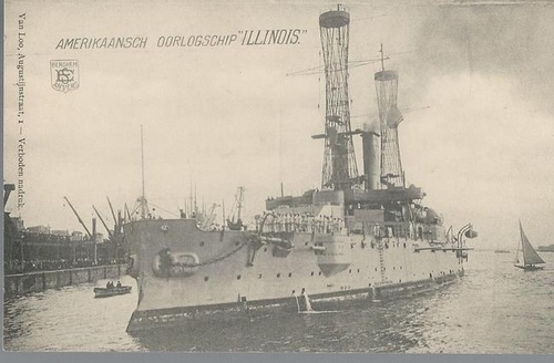 ohne Autor  Ansichtskarte Amerikaansch Oorlogschip "Illinois" 