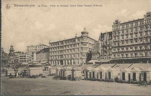 ohne Autor  Ansichtskarte Blankenberghe. La Plage. Hotel du Kursaal, Grand Hotel Pauwels D`Hondt 
