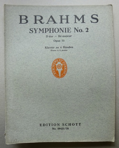 Brahms, Johannes  Symphonie No. 2 D-dur - Re majeur Opus 73 (Klavier zu 4 Händen) 