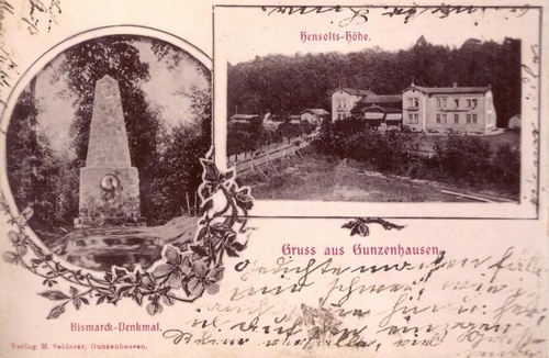   Ansichtskarte Gruss aus Gunzenhausen (Bismarck-Denkmal, Hensolts-Höhe) 
