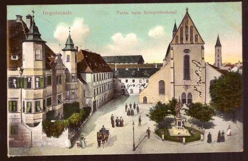   Ansichtskarte AK Ingoldstadt. Partie am Kriegerdenkmal 