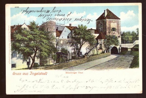   Ansichtskarte AK Ingoldstadt. Münzberger Thor 