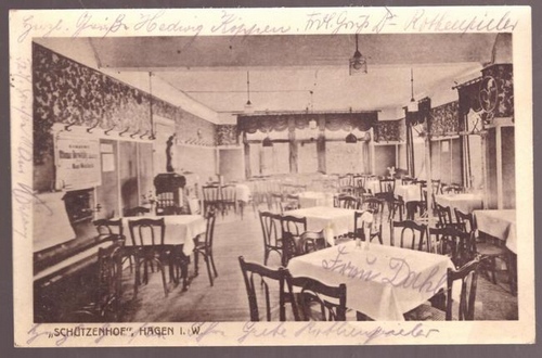  Ansichtskarte AK Hagen Restaurant, Cafe, Konditorei "Schützenhof" (inneneinrichtung) 