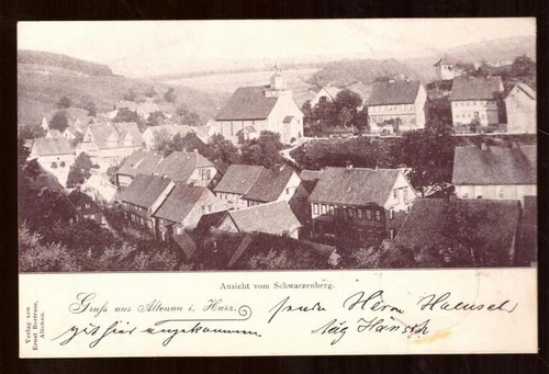   Ansichtskarte AK Gruss aus Altenau im Harz. Ansicht vom Schwarzenberg 