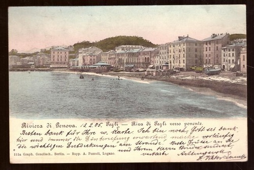   Ansichtskarte AK Riviera di Genova. Riva di Pegli verso ponente 
