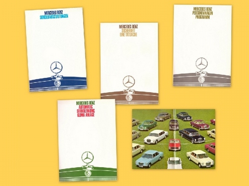   Sammlung von 7 Verkaufsschriften v. Mercedes Benz 