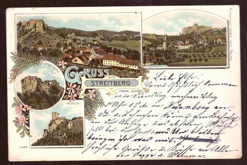   Ansichtskarte AK Gruss aus Streitberg. Fränkische Schweiz (4 Motive) (Litho) 