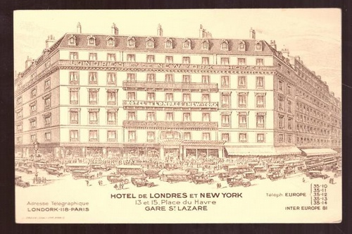   Ansichtskarte AK Hotel de Londres et New York. Gare St. Lazaire 