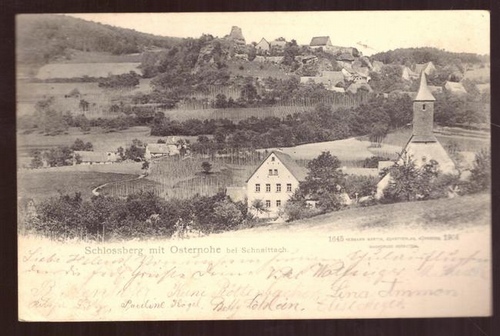   Ansichtskarte AK Schnaittach. Schlossberg mit Osternohe 
