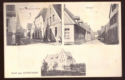   Ansichtskarte AK Gruss aus Horstmar (Hotel-Restaurant Crins, Torhaus..) 