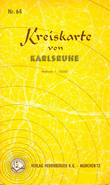   Kreiskarte von Karlsruhe Maßstab 1:100.000 