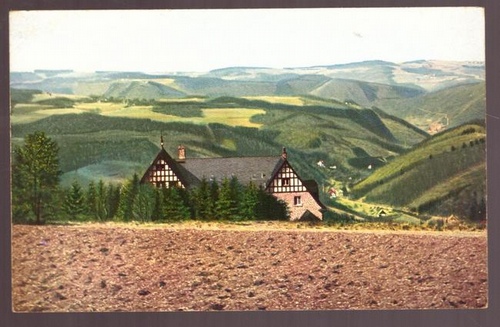   Ansichtskarte AK Blick vom Kohlberg über das Ehrenmal des Sauerländischen Gebirgsvereins auf die Lenneberge 
