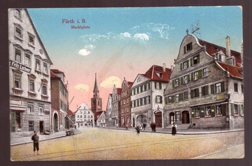  Ansichtskarte AK Fürth i.B. Marktplatz 