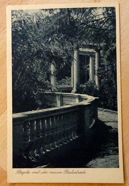   Ansichtskarte AK Liegnitz. Gugali. Deutsche Gartenbau- und Schlesische Gewerbe-Ausstellung 1927 (Pergola mit der neuen Balustrade) 