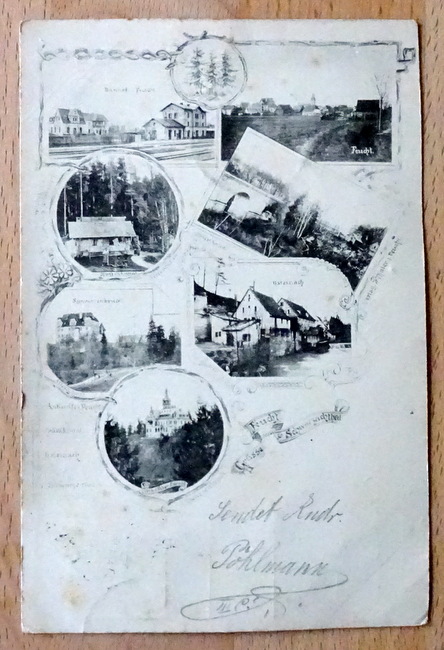   Ansichtskarte AK Gruss aus Feucht. Schwarzachthal (7 Motive) (Bahnhof, Schwarzenbruck, Gsteinach etc.) 