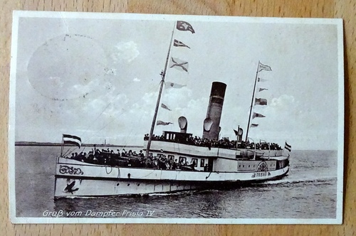   Ansichtskarte AK Gruß vom Dampfer "Frisia IV" 