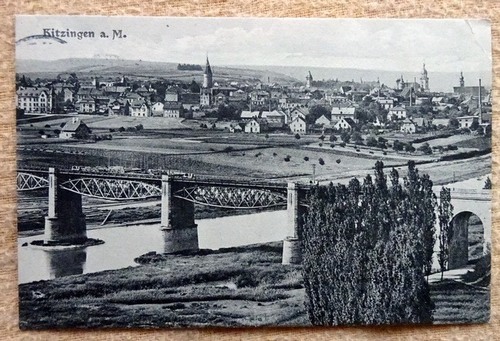   Ansichtskarte AK Kitzingen. Main, Mainbrücke und Stadtansicht 