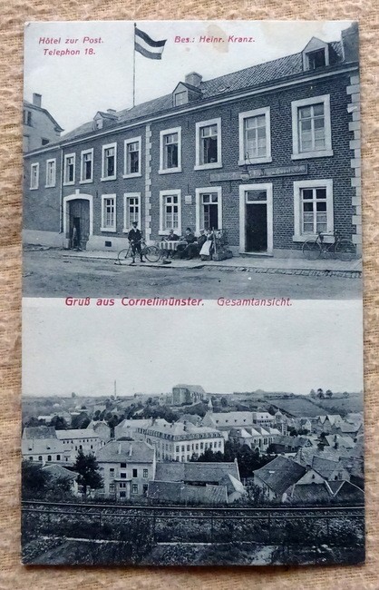  Ansichtskarte AK Gruss aus Cornelimünster. Gesamtansicht. Hotel zur Post 