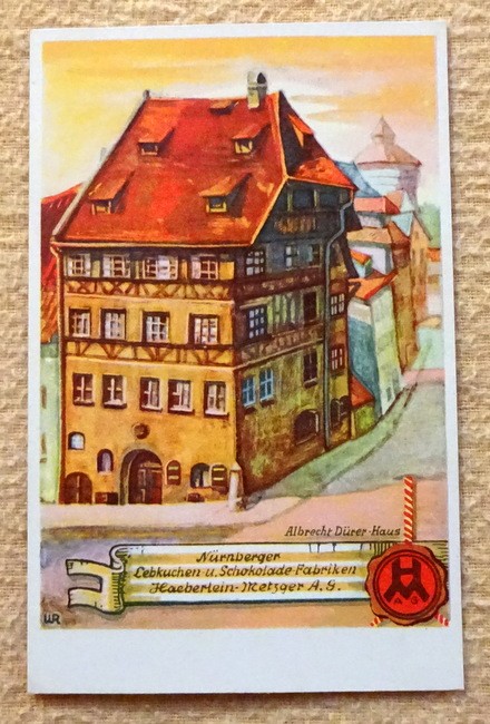   Ansichtskarte AK Nürnberg, Albrecht-Dürer-Haus (Farblitho Werbe-AK der Nürnberger Lebkuchen- und Schokoladen-Fabriken Haeberlein-Metzger AG) 